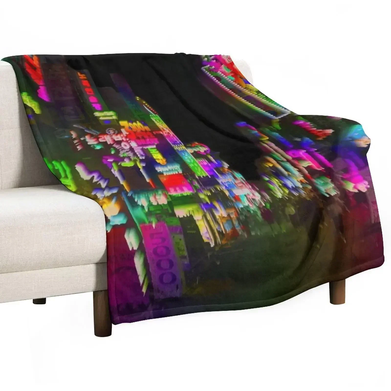 acid trip night Throw Blanket Moving for sofa heavy to sleep Hairy valentine gift ideas Sofa Quilt Blankets
