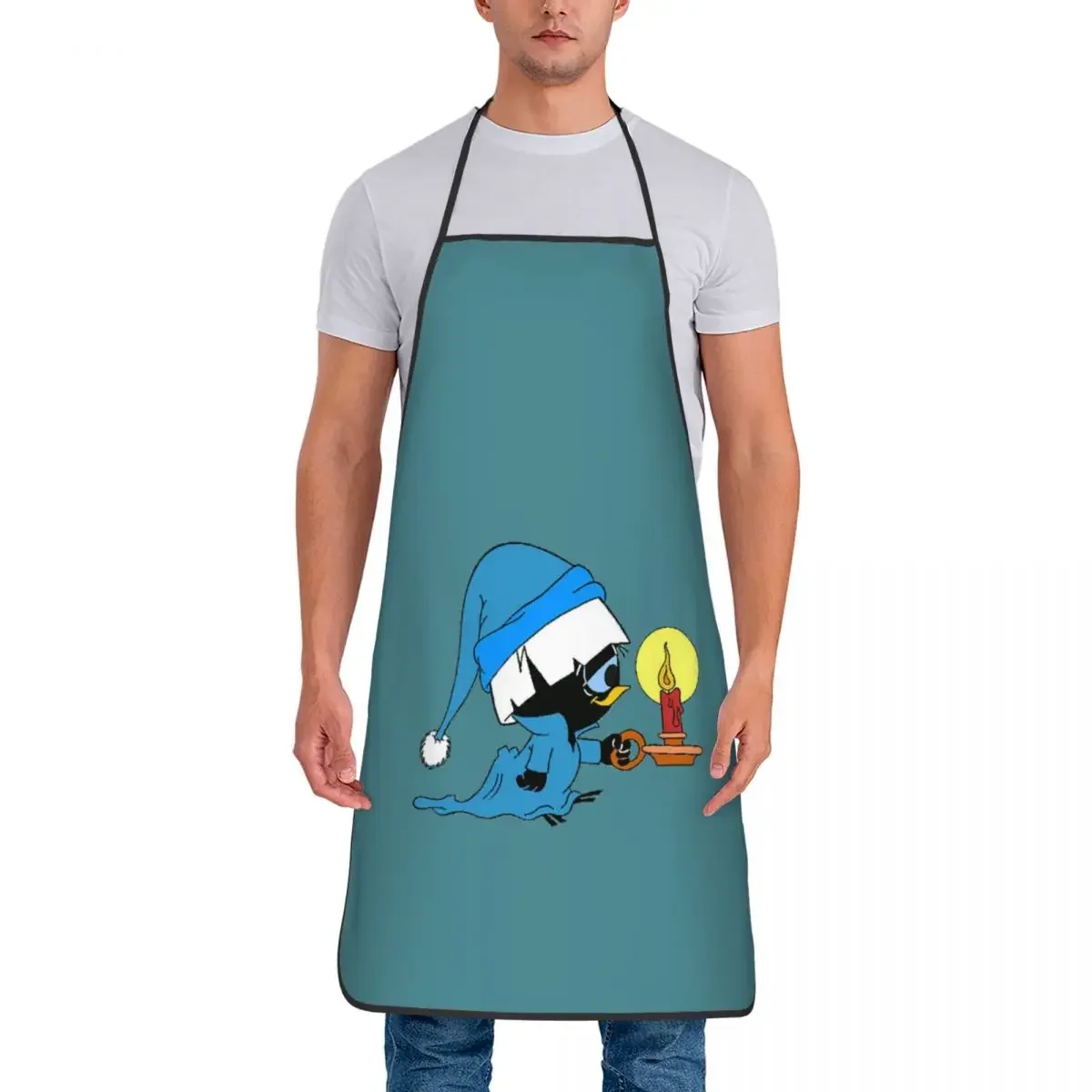 Unisex Calimero Lantern Bib Apron Adult Women Men Tablier Cuisine for Cooking Kitchen Animation Kalimaro Cuisine for Painting