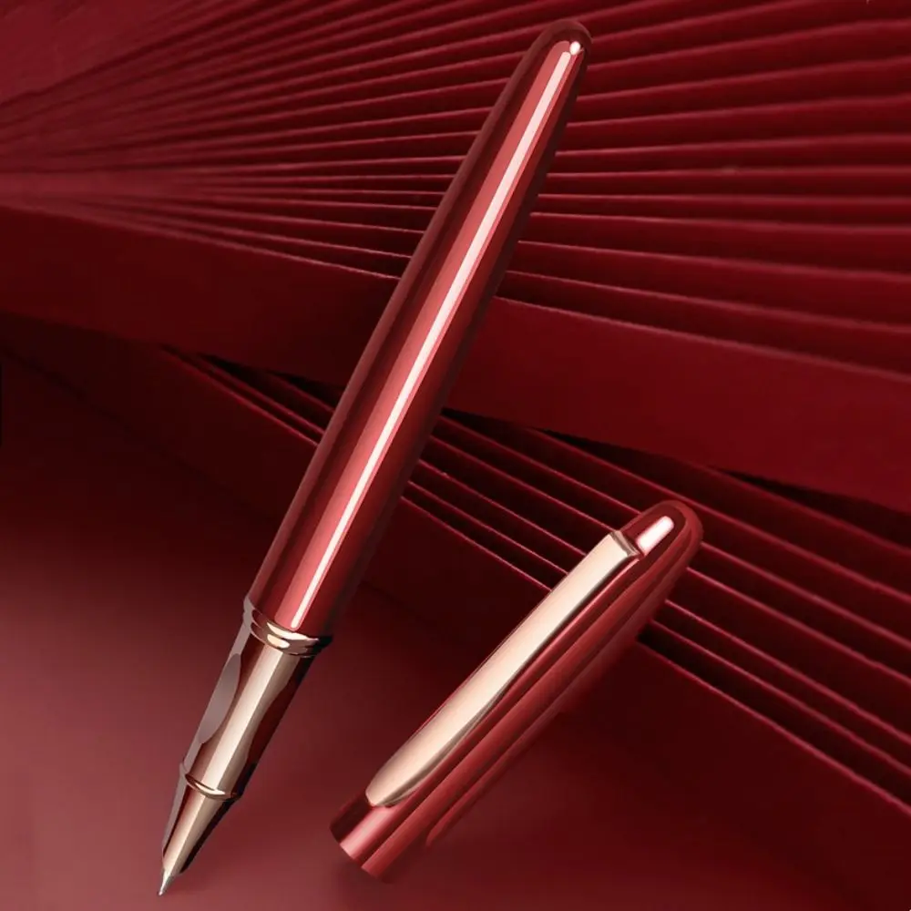 Stationery Fine Nib Metal Fountain Pen Calligraphy Handwriting Gift Ink Pens Smooth Writing 0.35mm Signature Pen Student Use