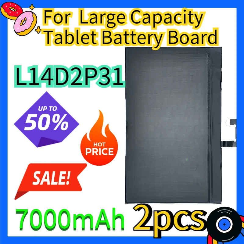 For L14D2P31 Large Capacity 7000mAh Tablet Battery Board 2pcs