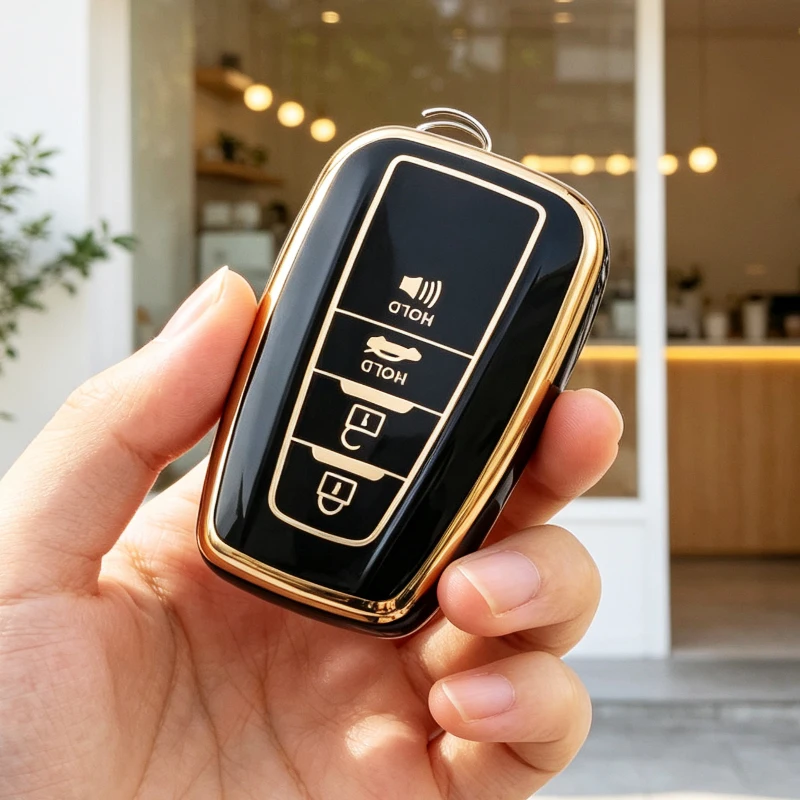 4 Buttons Shell Fob for Toyota Camry CHR C-HR RAV4 Altis Land Cruiser Prado Corolla Prius TPU Car Remote Key Case Cover Keyless