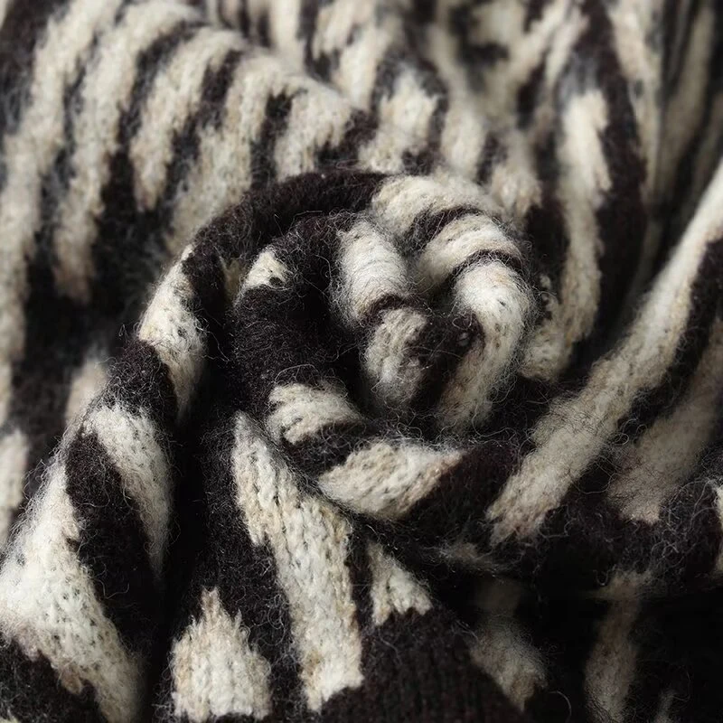 YENKYE, nuevo chaleco de punto con estampado de cebra de estilo Retro moderno para ir al trabajo para mujer, abrigo corto sin mangas con cuello en V y una hilera de botones para otoño