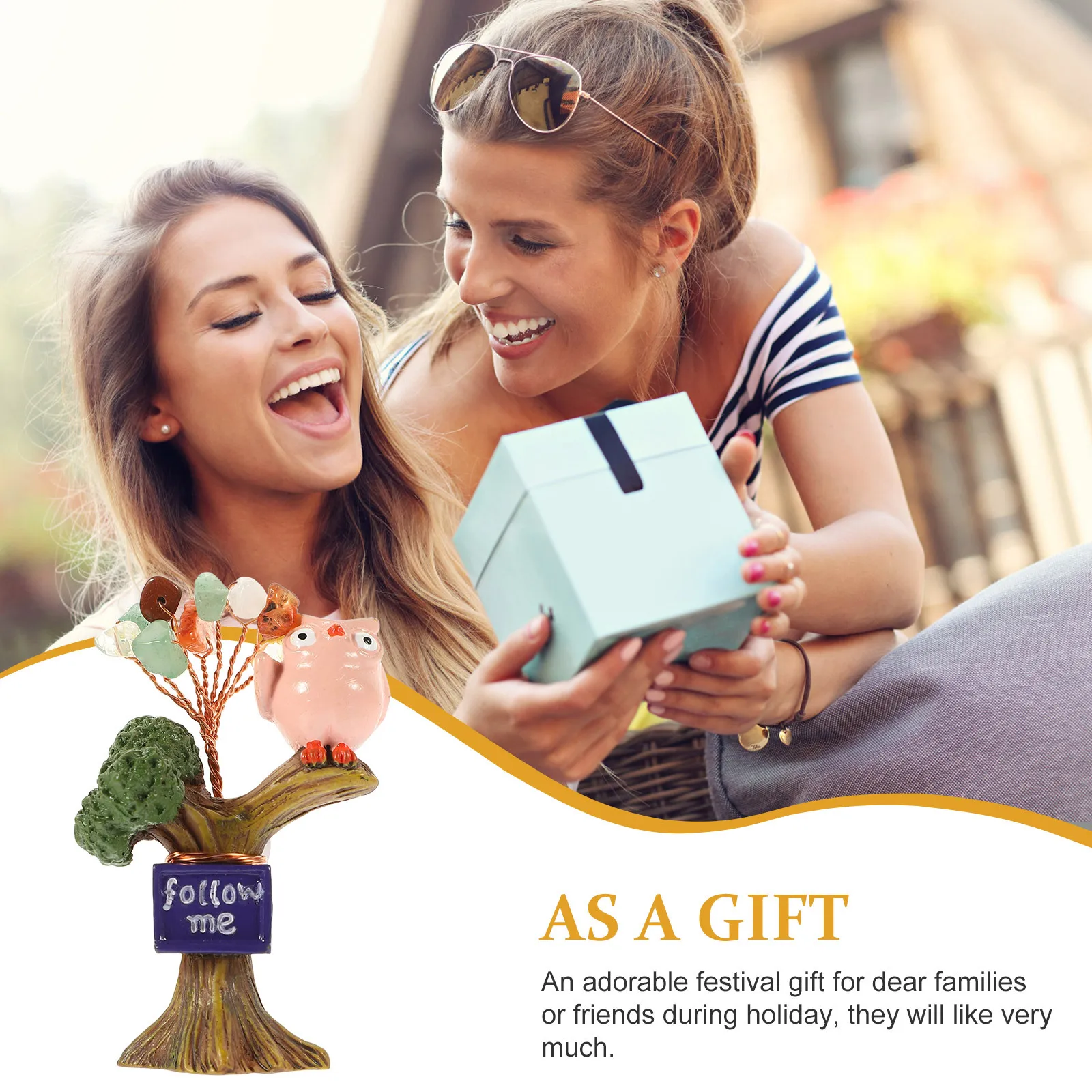 

Owl Ornament Statue Figurine Cute Modeling Resin Decor Ornaments Figurings Miss