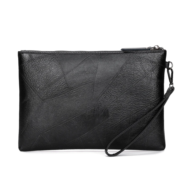 Fashion Soft PU Leather Men Day Clutch High Quality Durable Business Men Clutch Bag Casual Patchwork Design Male Money Handbag