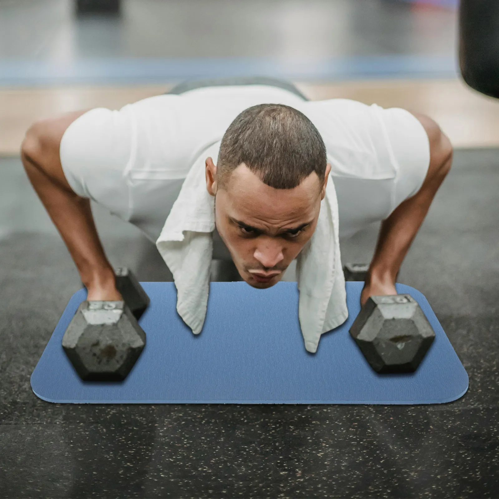 Thickened Tpe Anti-Slip Sewing Machine Pedal Mat Blue Fitness Equipment Cushion for Stable Comfortable Workouts and Precise