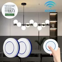 Smart 433MHz Wireless Switch Mini Round Button Wall Panel Switch Relay Controlle Receiver Module Transmitter Smart Automation ﻿
