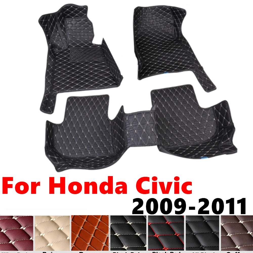 

Автомобильные коврики для Honda Civic 2011, 2010, 2009, подходят для передних и задних напольных вкладышей, накладки на ножки, коврик, аксессуары для интерьера