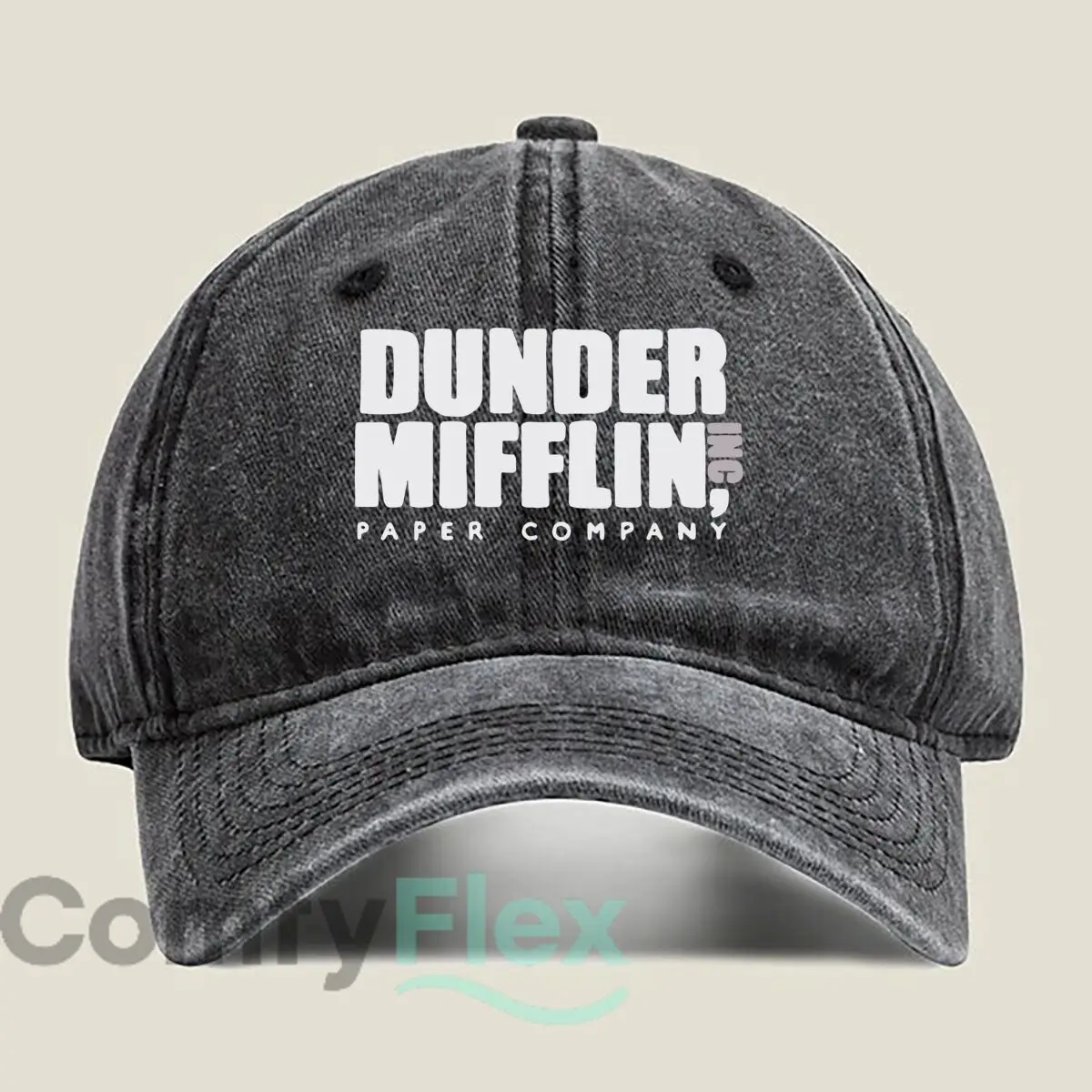 Dunder Mifflin Inc. Logo Fashion Washed Baseball Cap Hat Outdoor Activities