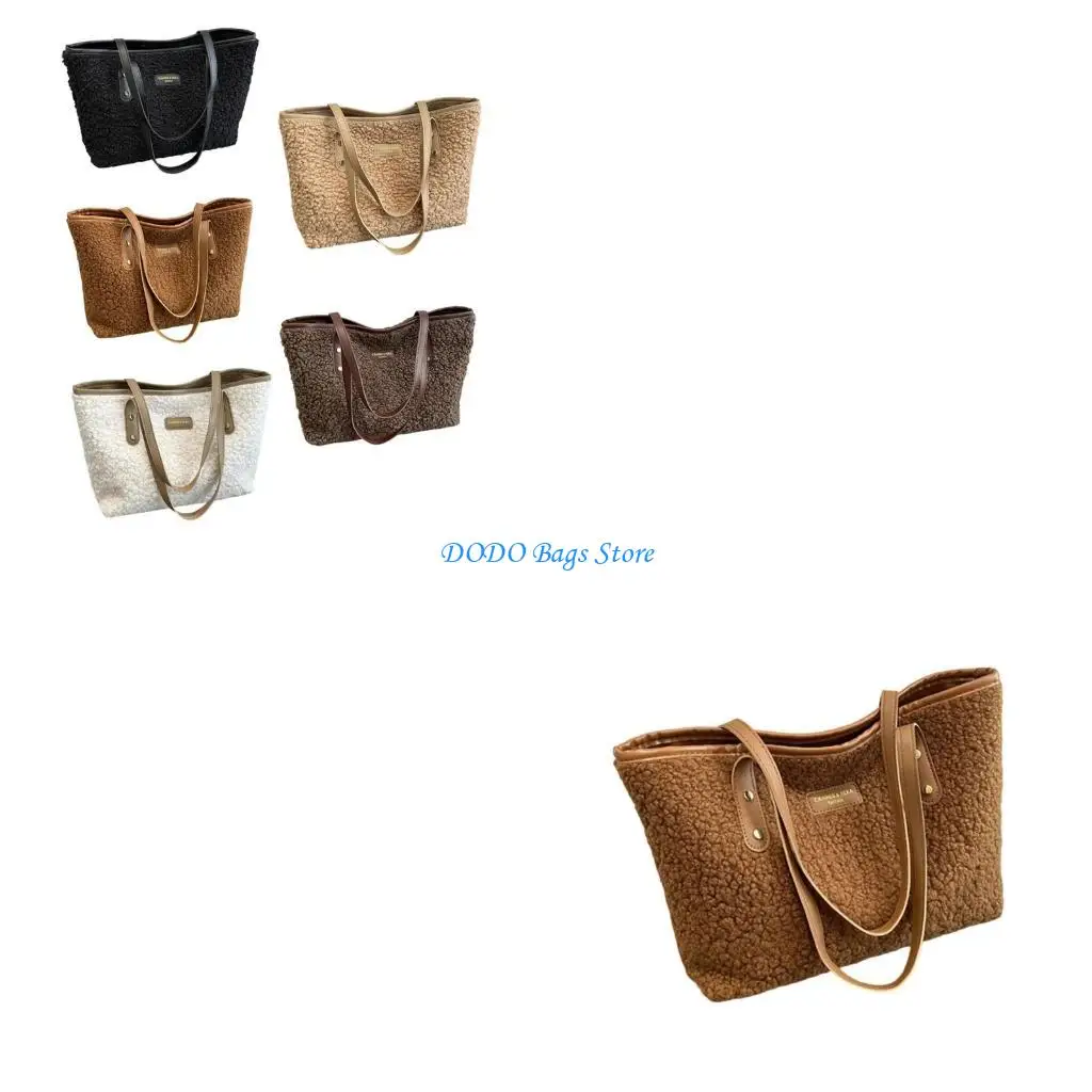 

Eye Catching Plush Shoulder Bag Large Capacity Underarm Bags for Women and Girls