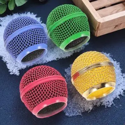

4Pcs Microphone Grill Heads Metal Replacement Mesh Covers Durable Microphone Windshield Covers Mic Parts Mic Cover