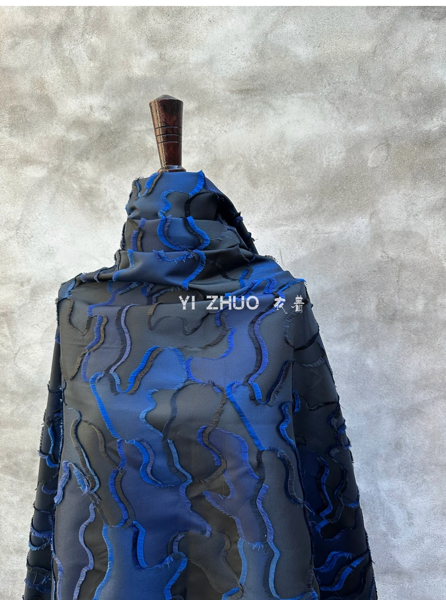 Contrast Color Texture Reconstruction and Reconstruction Cut Flower Camouflage Dark Pattern Fabric