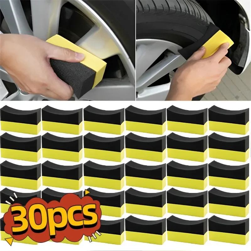 Brosse de nettoyage de moyeu de roue de voiture, 2-41 pièces, essuyage d'angle, Surface incurvée, épilation PE, éponge de nettoyage de pneus, outil de lavage de voiture