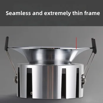 CANTH 無框 5.5/7.5/9.5 公分弧形射燈,金色穿孔 LED 嵌入式防眩光吸頂燈,銀色孔燈 10 最佳銷售 銀色吸頂燈 - №8