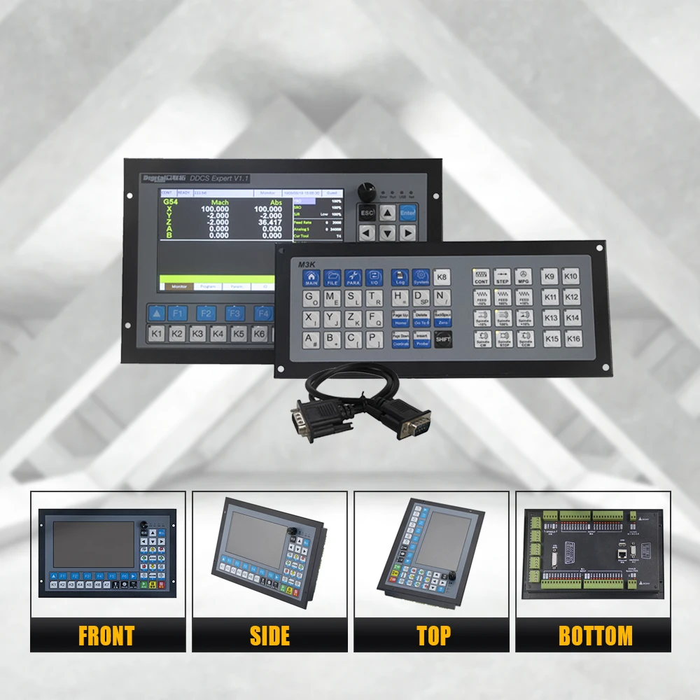 HLTNC Offline CNC System kontrolera DDCS ekspert M350 3 4 5 osi G-kod Stanalone interfejs z rozszerzoną klawiaturą M3K do routera
