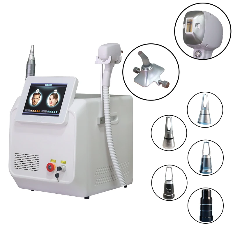 ADG Portable 2 in1 755 808 1064nm Painless Diode Laser Permanent Hair Removal Nd Yag Q-Switch Tattoo Spot Removal Machine