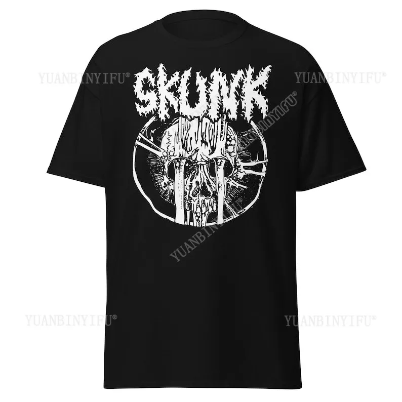 Vintage Skunk Band T-Shirt 90s Crust Punk Rock Merch Cotton Vintage Round Neck Hip Hop Men Women Streetwear Tees Short Sleeve