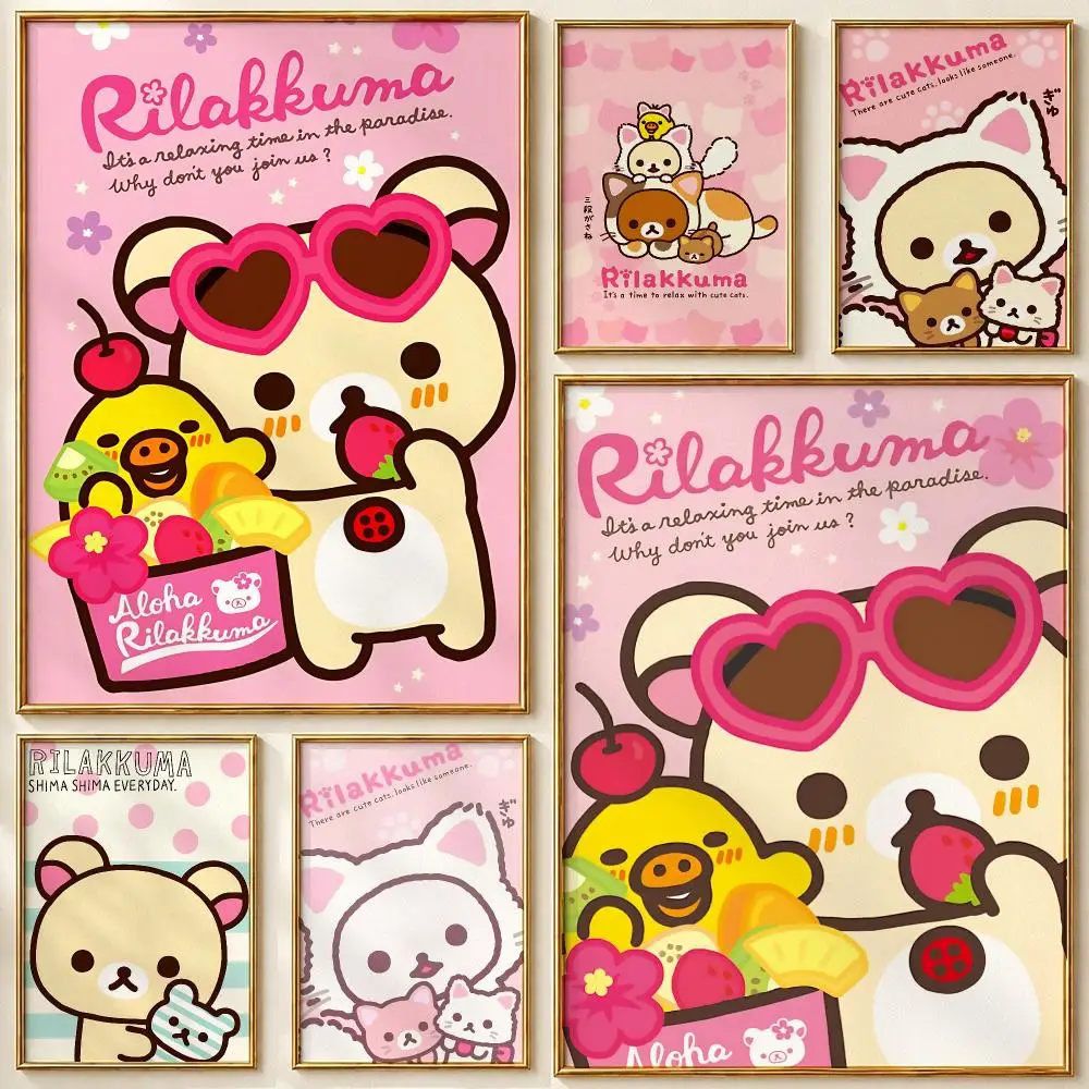 R-Rilakkuma Poster HD Print Wall Art for Bedroom Living Room Office Bar Home Decor Aesthetic Print