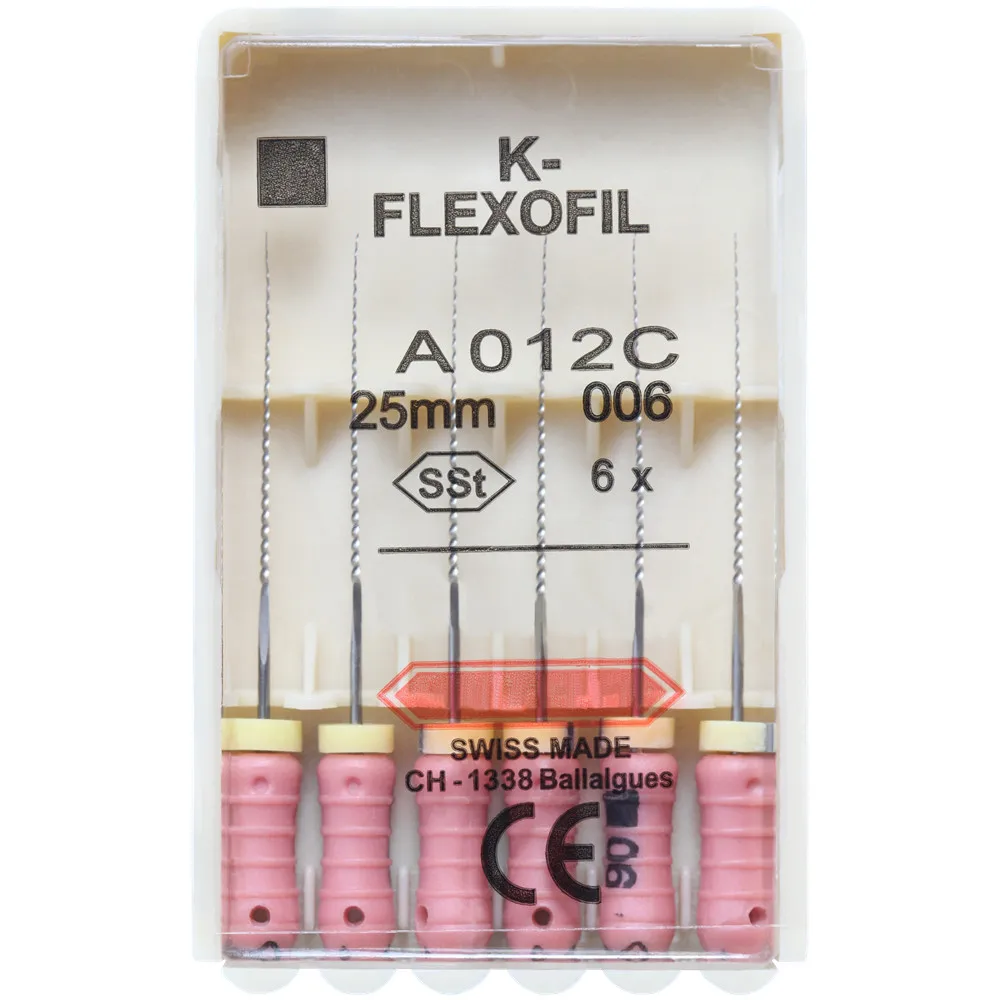 5 Packs Tandheelkundige K-FLEXOFILE Bestand 21/25/31Mm Flexibiliteit Sst Endo Wortelkanaalbestanden Hand Gebruik Endodontische Tandheelkunde Laboratoriumproducten