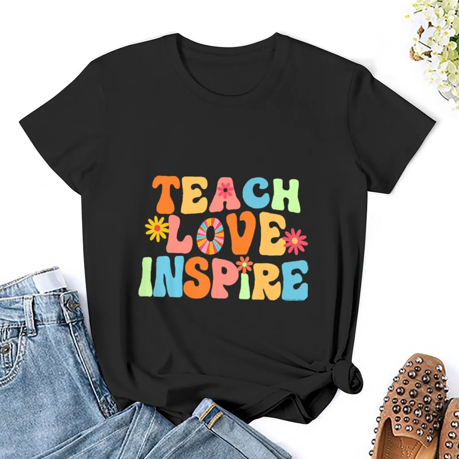 Teach Love Inspire T-Shirt Female clothing cute tops tops Women