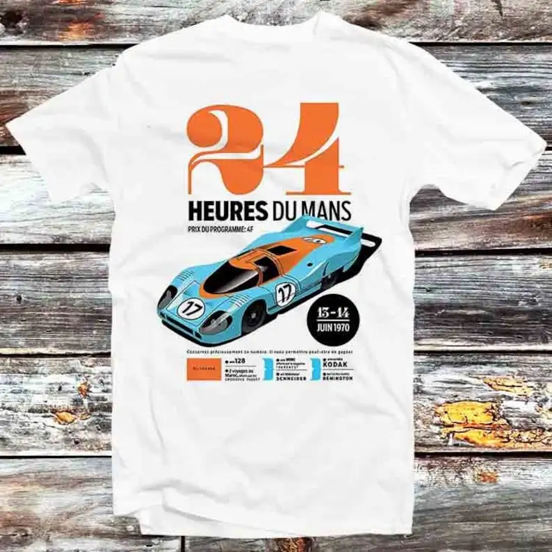 24 Hours of Le Mans GT40 T Shirt Vintage Retro Gift Unisex Cartoon Anime Top Tee B1412