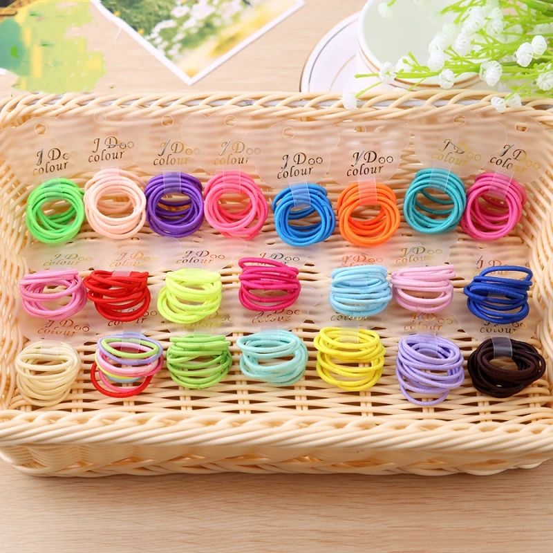 10/20pcs/Set Candy Color Elastic Hair Bands Girls Rubber Bands  Baby Small Ponytail Holder Scrunchies Hair ties Hair Accessories