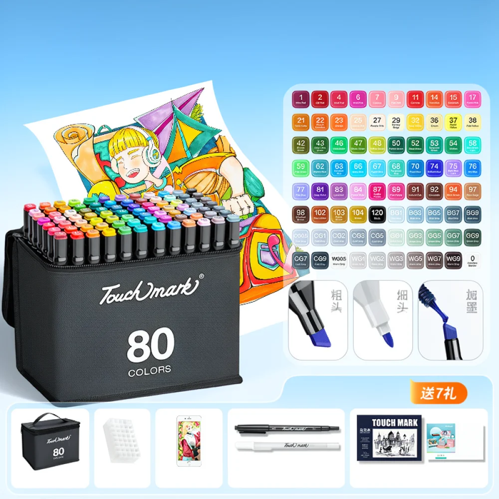 Permanent Markers Double Tip Art Pens For For Touchmark Drawing Painting Sketching Supplies With Included Storage Stand