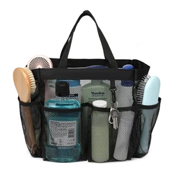 Portable Mesh Shower Caddy Tote Beach Bag Travel Storage Wash Bag Swimming Bath Bag Suitable for Outdoor Camping Quick Dry Tote