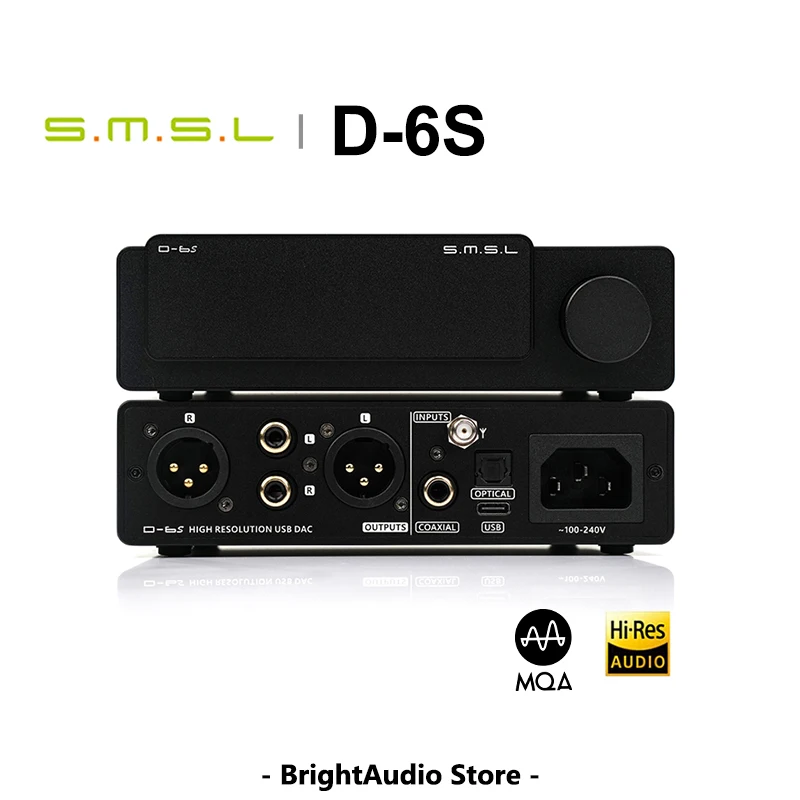 Hifiオーディオデコーダー、smsl D-6S、d6s、hires、mqa、cd、usb、dac