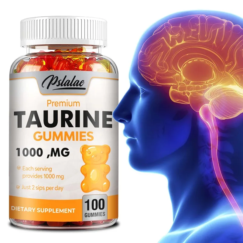 

Taurine Gummies - Supports Brain, Heart, Vision and Nervous System Health, Improves Athletic Performance, Boosts Metabolism