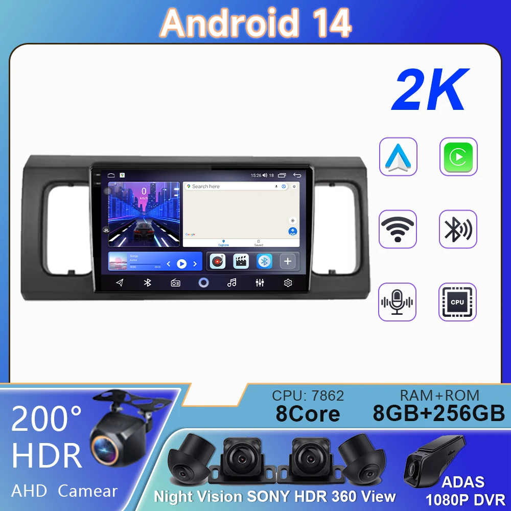 

For Suzuki Alto 8 Turbo RS Black 2014-2021 Auto Car Radio GPS Navigation Multimedia Stereo Carplay Video Player 9inch 8GB+256GB