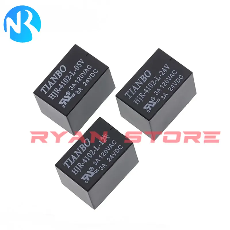 5PCS Relay HJR-4102E-L 4102 L HJR-3FF-S-Z HJR 3FF S H 5VDC 12V 24VDC HJR-21FF-SZ HJR1-2C-L HJR-21FF S H DC5V 12V 24VDC 4Pin 5Pin