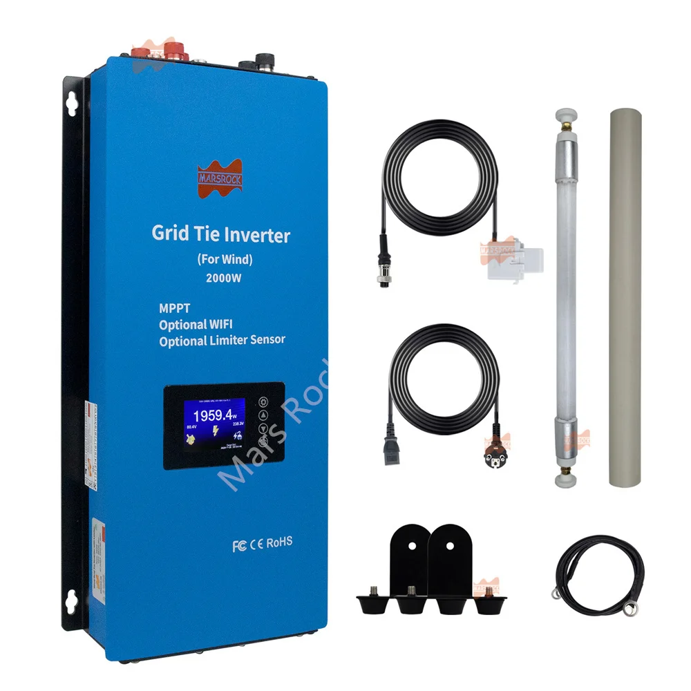 2000W Wind MPPT Limiter Inverter With Smart WiFi Grid-Tie Inverter DC48V to AC230V Limiter Function for Wind Generator