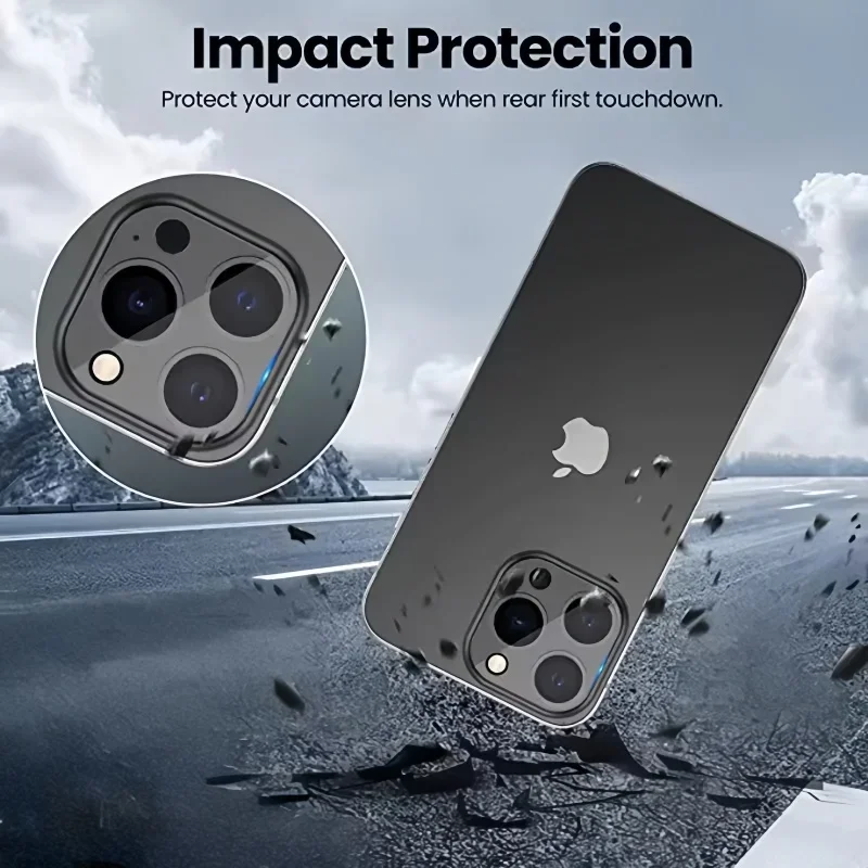 1-5 واقي زجاجي لعدسة الكاميرا الشفافة لهاتف آيفون 17 برو ماكس 17 غطاء عدسة هوائية غطاء حماية زجاجي #4