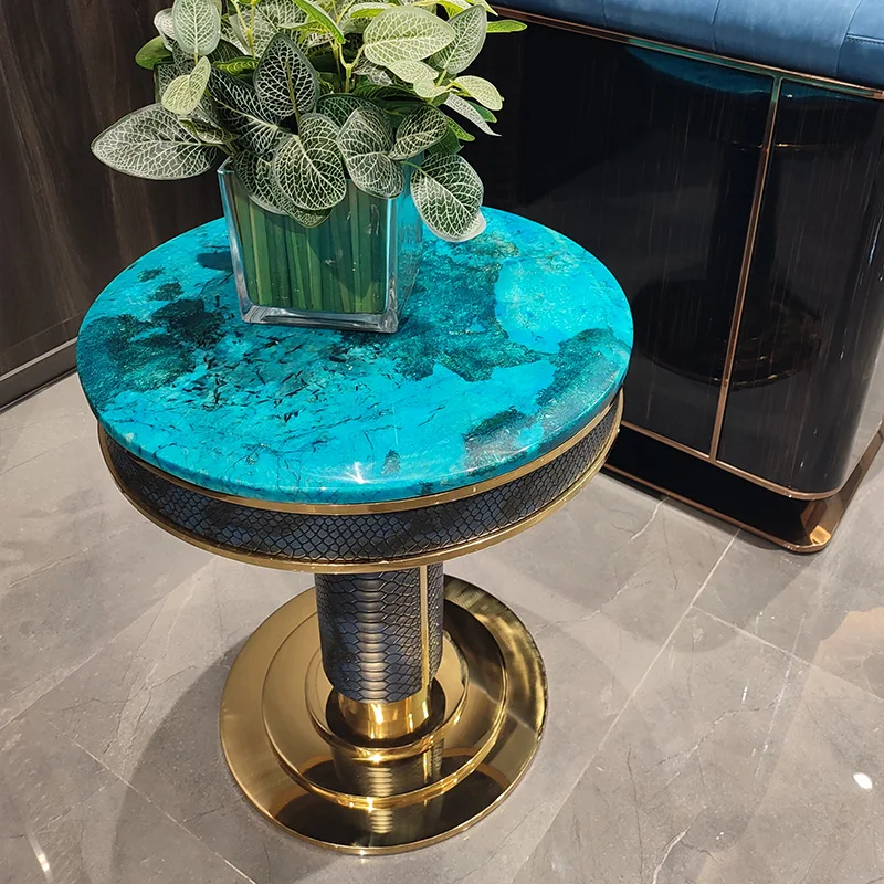 TV cabinet, coffee table, high-end matte leather sofa furniture, whole-house matching