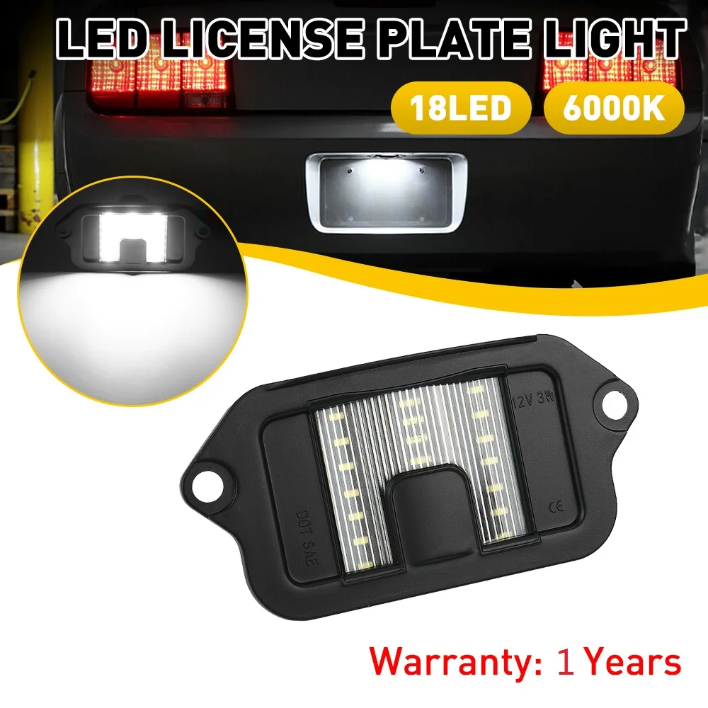 Car LED Number License Plate Lights For Ford Mustang Base Bullitt GT Shelby GT Shelby GT500 GT500KR 18 LED Auto Canbus Car Lamp