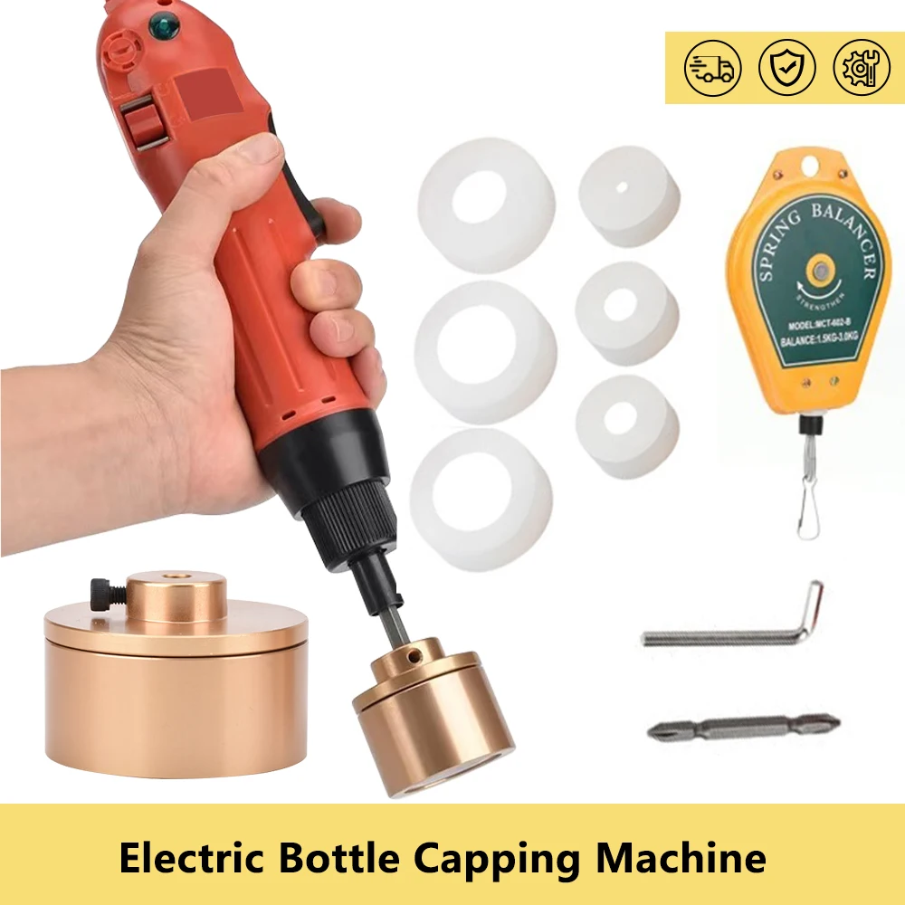 Manual Electric Bottle Capping Machine Portable Screw Cap Tightening Tool 10-50mm Capping Diameter Bottle Capper Sealer Machine