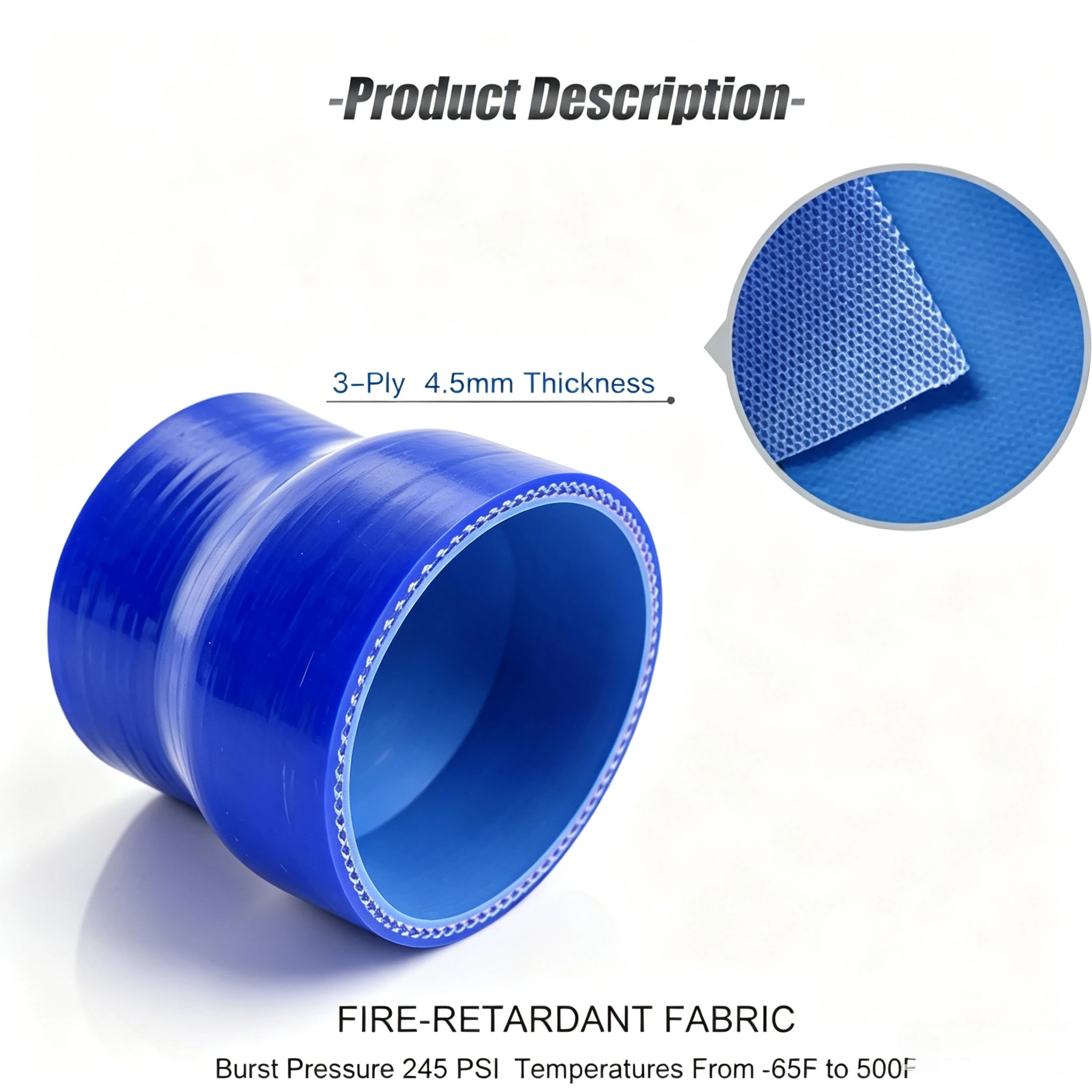 Car Universal 0 Degree Straight Silicone Reducer Hose Coupler 76mm Length Intercooler Intake Pipe Mod Parts