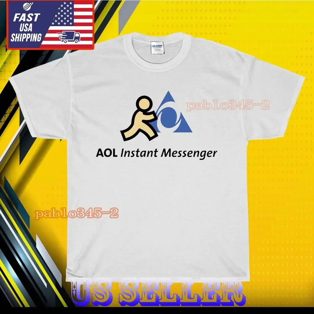 NEW SHIRT AOL INSTANT LOGO T-SHIRT UNISEX FUNNY AMERICAN USA SIZE S-5XL