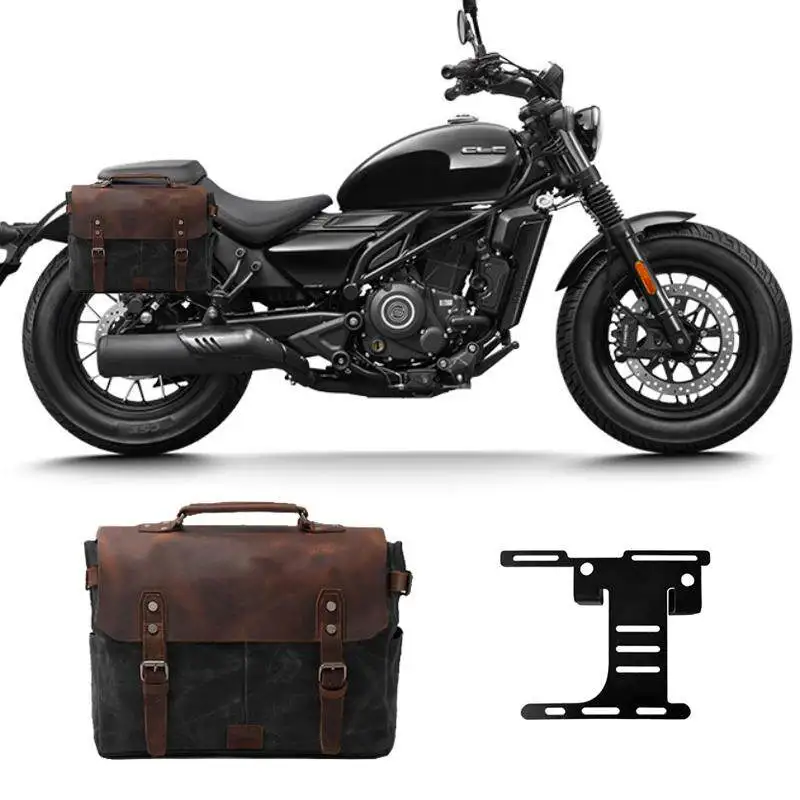 【Premium】For CFMOTO 250clc side bag modification accessories cycling hanging saddle case canvas vintage tool side bag