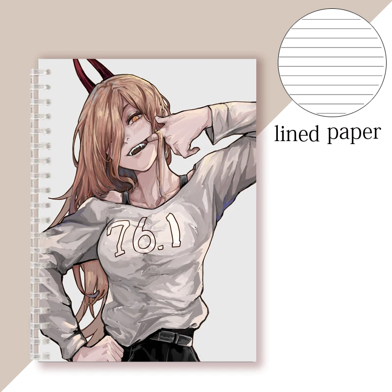 A5 Spiraal Notebook Hot Anime Poster Power Kettingzaag Man Maken Mange Figuur Cosplay Note Boek Schets Voor Kantoorartikelen Notepad