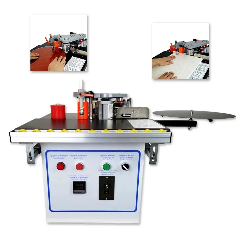 Mini Small Automatic Portable Edge Bander Banding Machine For Straight Curve 0.3-3mm PVC MDF Wood Furniture making MY07B