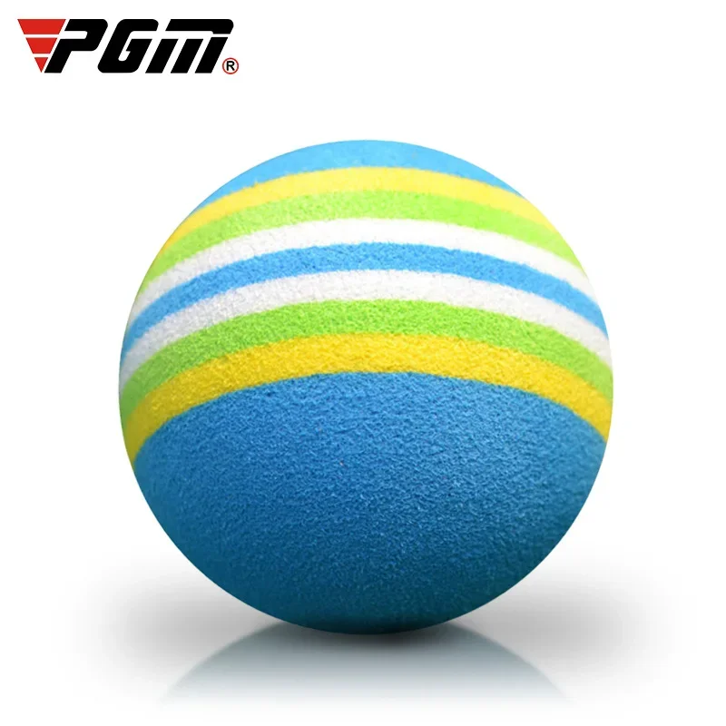 PGM 10pcs Rainbow Stripe Foam Sponge Golf Balls Swing Practice Training Aids Ball 38mm Indoor Practice Ball Golf Stuff Q007