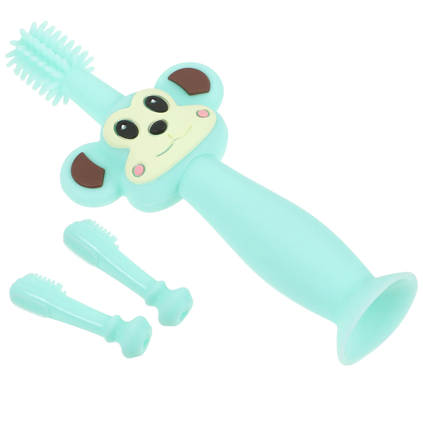 

Baby Toothbrush Silicone Teether Full Bristle Cartoon Safe Infant Training Brush Soft Wide Board Chewing Gum Care