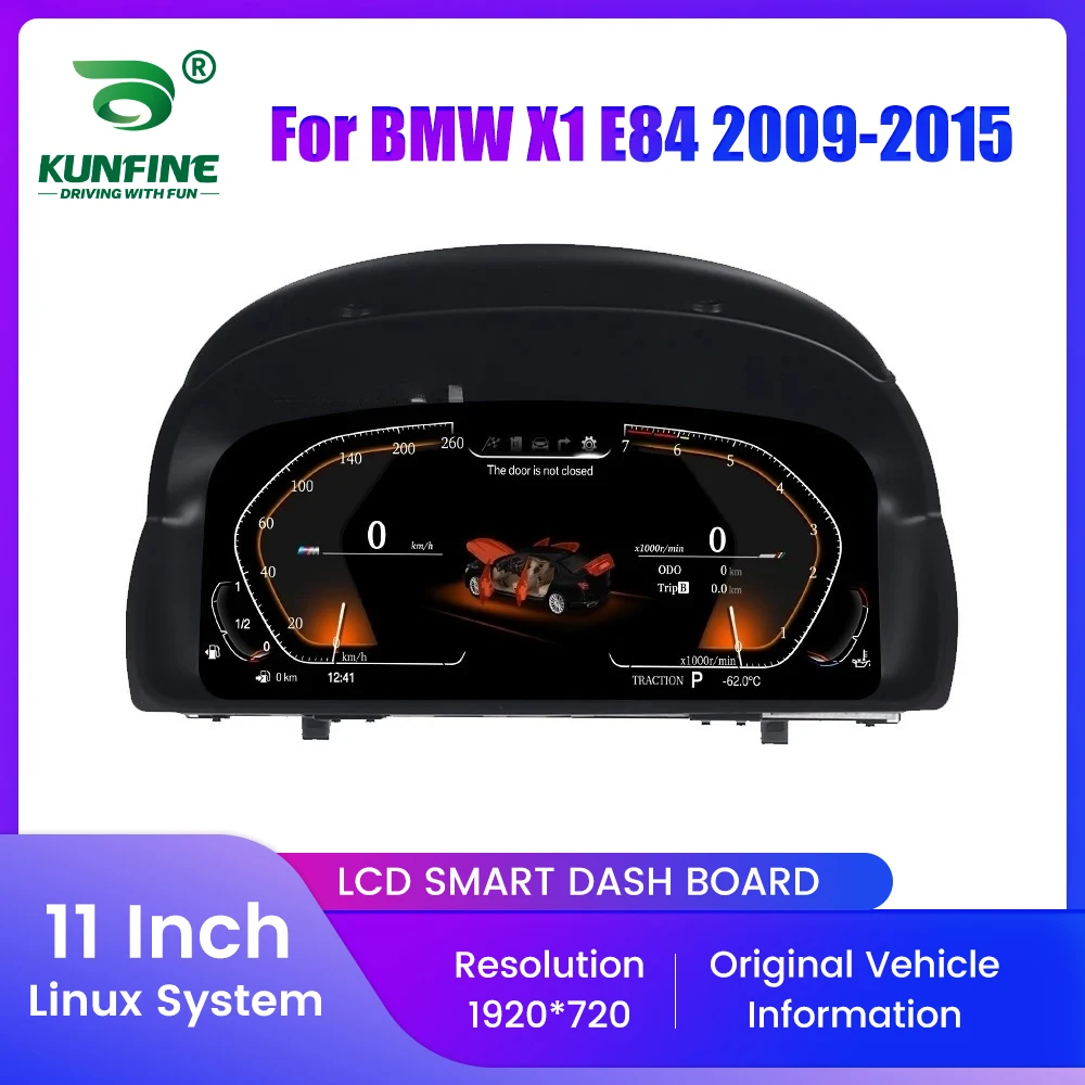 

For BMW X1 E84 2009-2015 11Inch Car LCD Digital Dashboard Cluster Instrument Panel Speedometer Virtual Cockpit Linux System