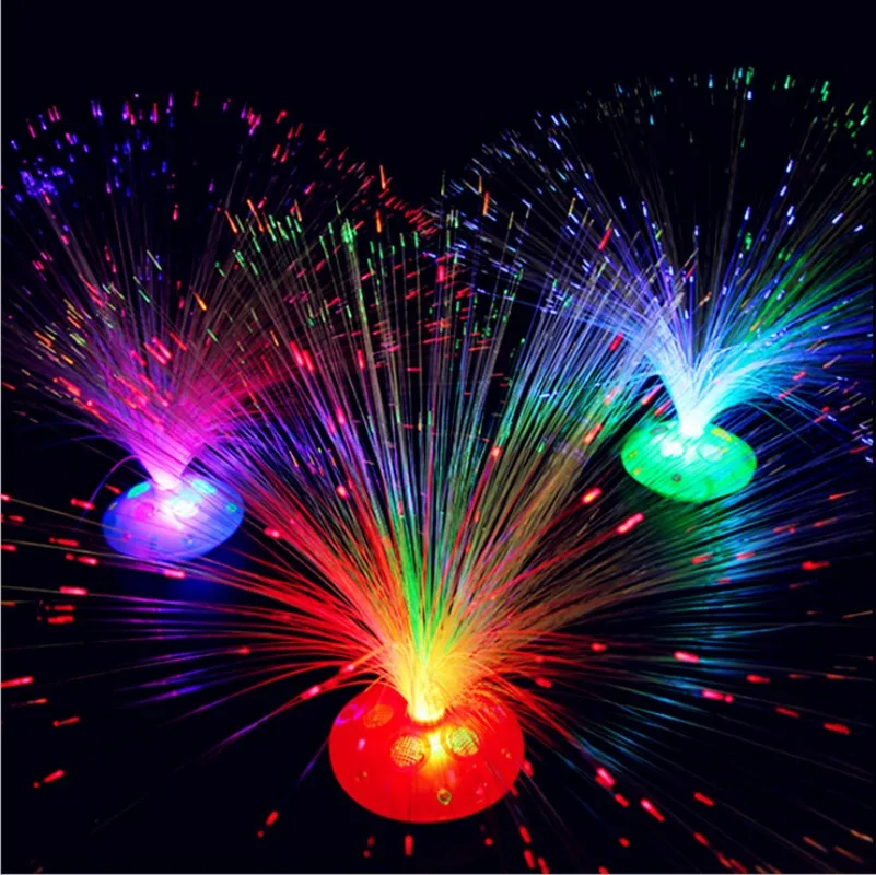 10 Packs Color Random Gem fiber optic lamp full of stars, sparkling fiber optic lamp with seven colors and random