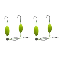 2 Pcs Double Hook Fishing Hair Rigs Hook Suspension Anti Bottom Carp Fishing Hook Pesca Ready Made Carp Rigs Fishing Lure