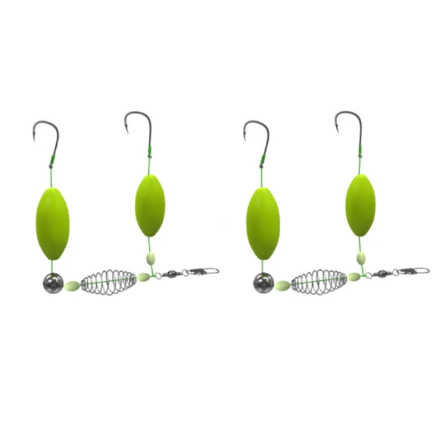 2 Pcs Double Hook Fishing Hair Rigs Hook Suspension Anti Bottom Carp Fishing Hook Pesca Ready Made Carp Rigs Fishing Lure