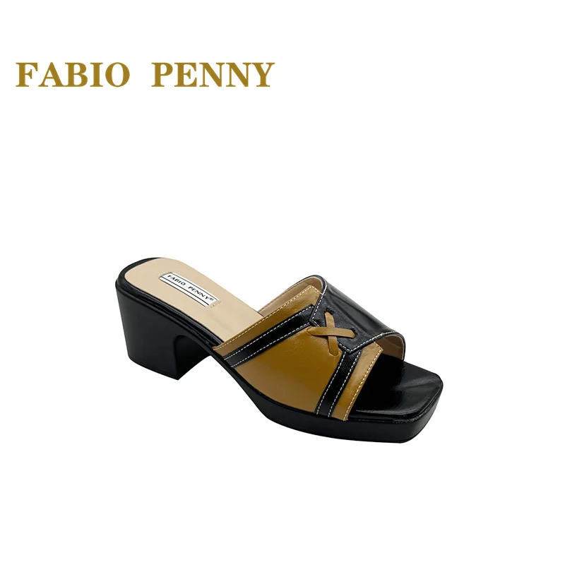 FABIO PENNY Summer fashion holiday casual women\'s slippers with color matching