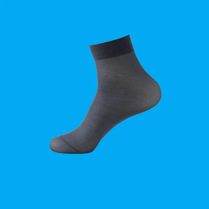 5/10 Paar schwarze Sports ocken Frühling und Sommer einfarbige Herren Business Socken Herren Sommer dünne Eis Seide Mid-Tube Socken