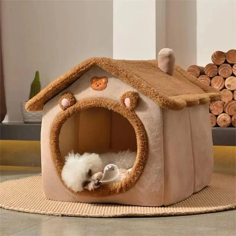 Foldable Cats and Dogs House Small Dog Four Seasons General Can Be Dismantled and Washed Dog House Pet Supplies